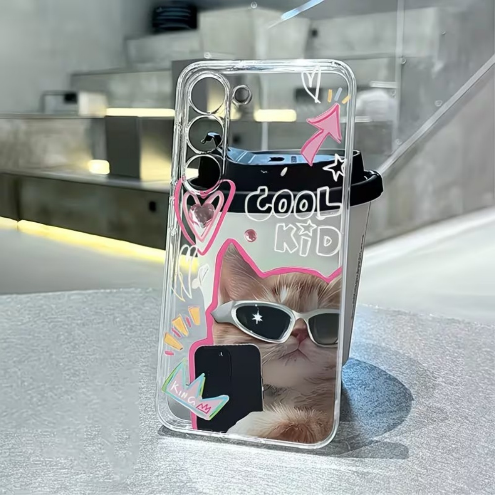 Samsung Galaxy A55 - Transparente TPU-Handyhülle mit Welpenmuster für Samsung