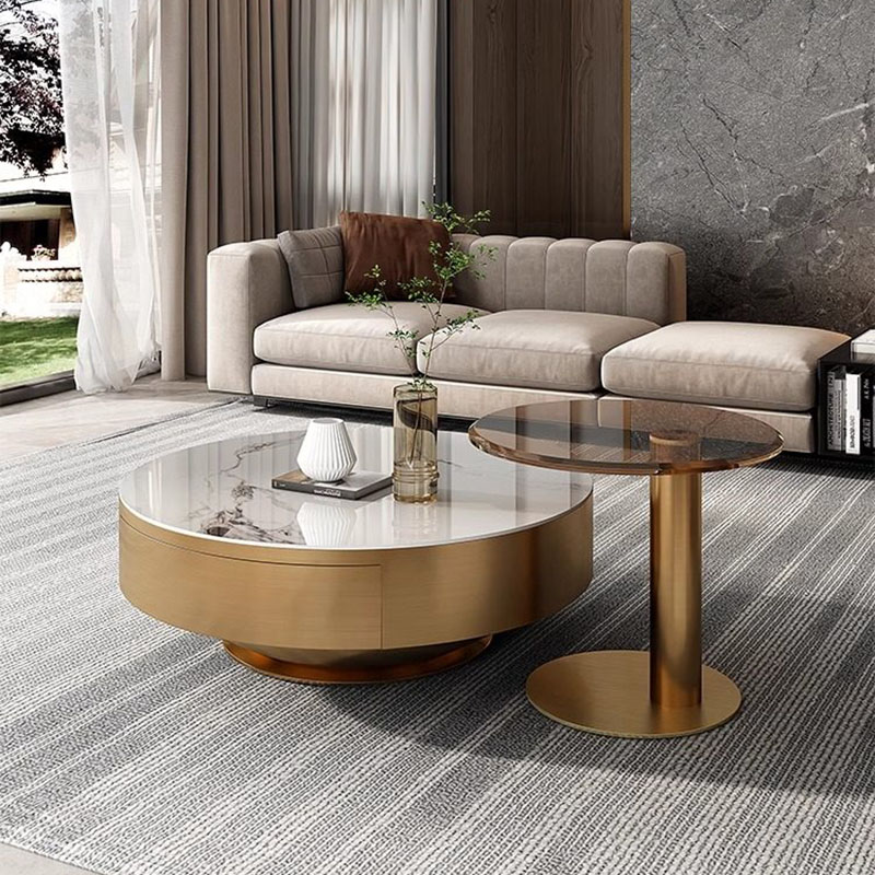 Unique Table Accessories - Runder, transparenter Couchtisch, einfache, ästhetische Designer-Accessoires,