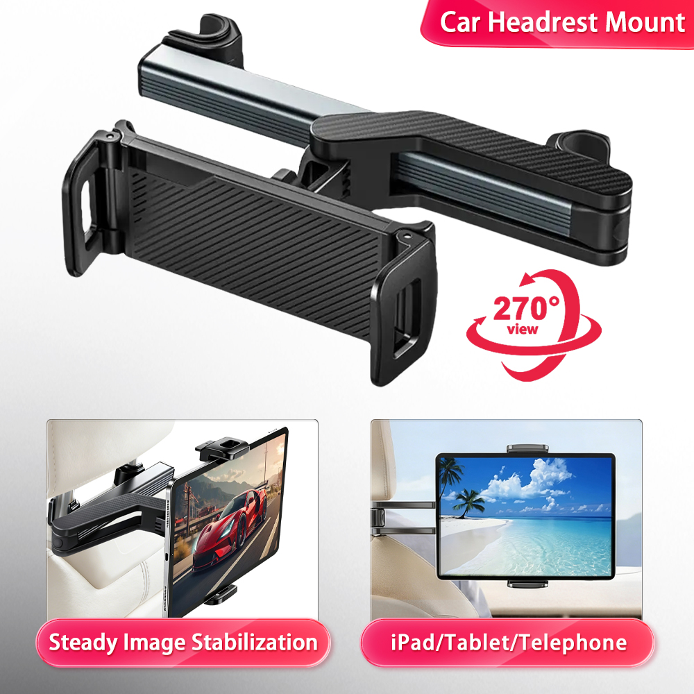 Tablet Accessories Must Have - Verbesserte Teleskop-Auto-Rücksitz-Kopfstützenhalterung für Telefon und Tablet