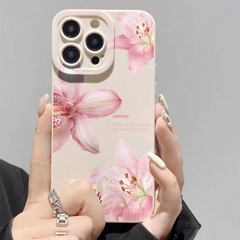 Samsung Galaxy A55 - Blaue Blumenmuster Silikonhülle für Samsung Galaxy
