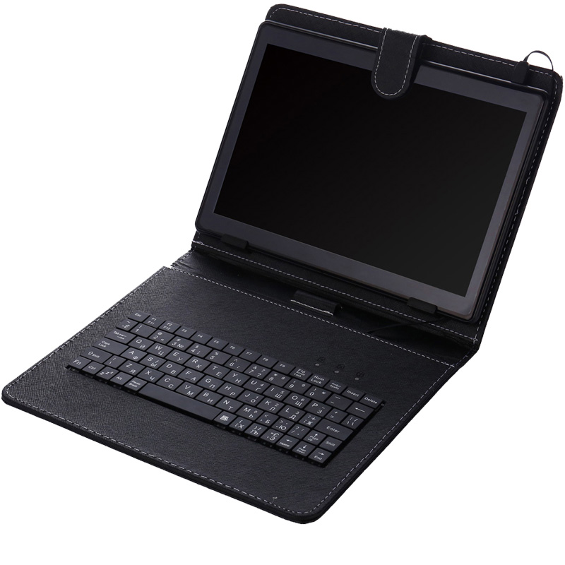 Tablet Keyboard Case - 10-Zoll- und 10,1-Zoll-Micro-Typ-C-Slot-Tastatur-Lederhülle, passend für Tablet