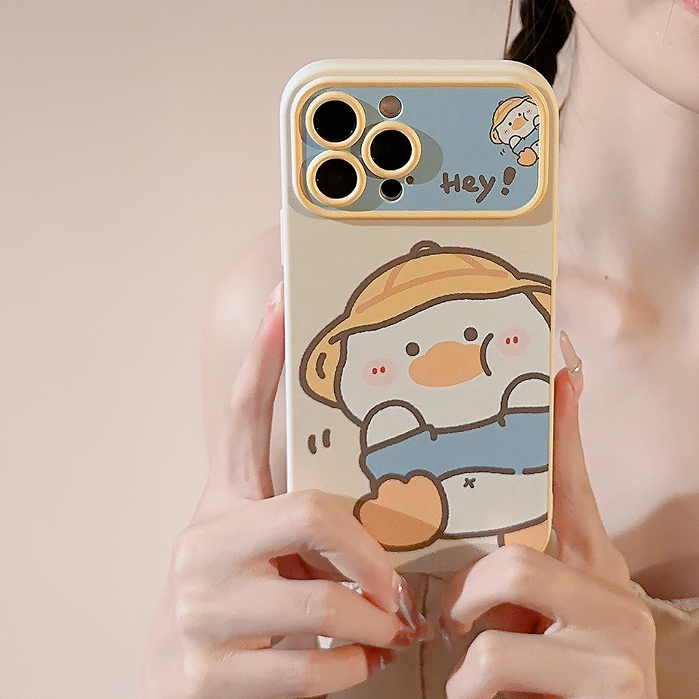 Apple Iphone 15 Pro Max - Koreanische Cartoon Gelbe Ente Handyhülle für
