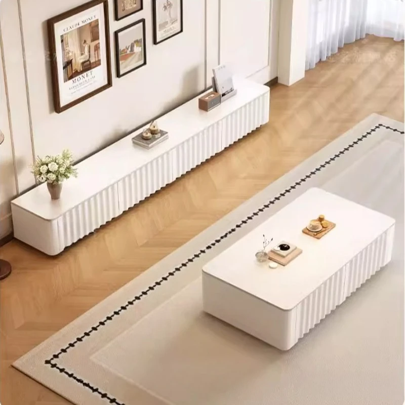 Unique Table Accessories - Wohnzimmer-Einrichtung, TV-Ständer, Hauszubehör, Tisch, Outdoor-Luxus-TV-Ständer, Weißer
