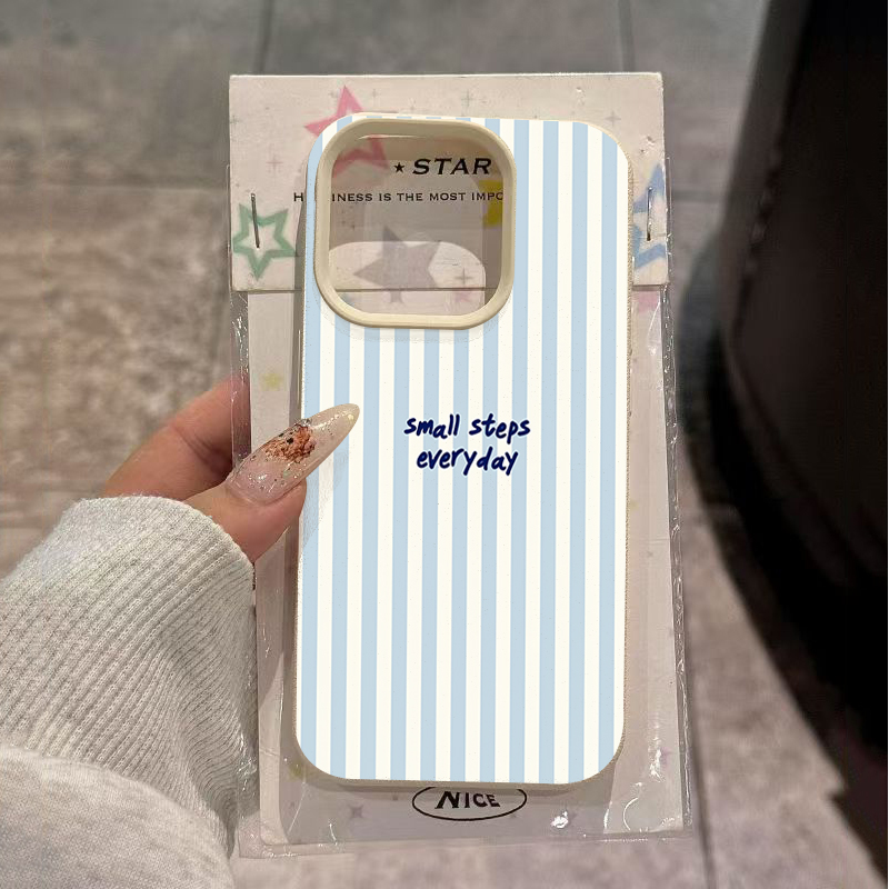 Samsung Galaxy A55 - Blaue Englisch-Blau-Weiß-Streifen Hülle für Samsung Galaxy
